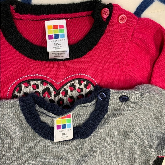 Healthtex EUC Longsleeve Knit Sweater Dress Bundle Size 12/18M - Picture 2 of 10